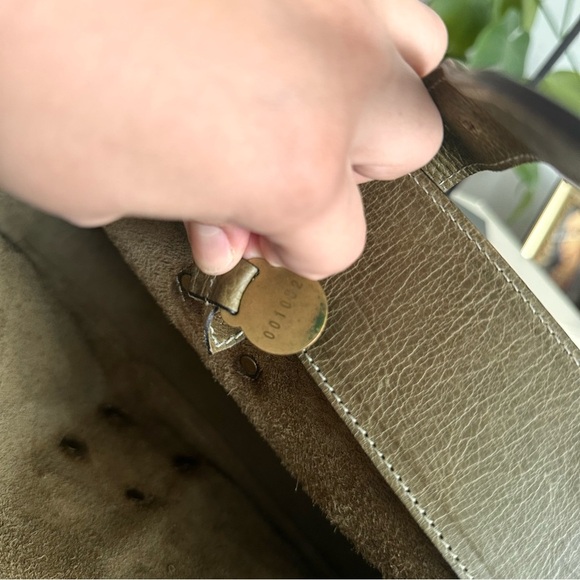 Y2K Rare Mulberry olive green Leather Shoulder Bag - Picture 8 of 10